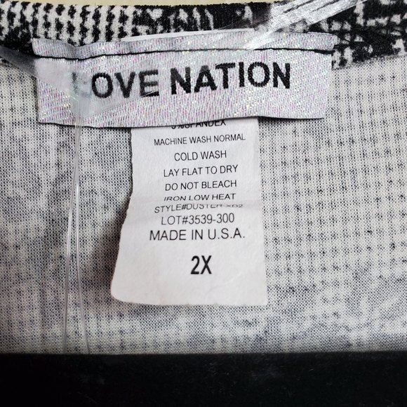 Black roses print size 2XL techno plus size knit duster /kimono/love nation - Picture 4 of 5